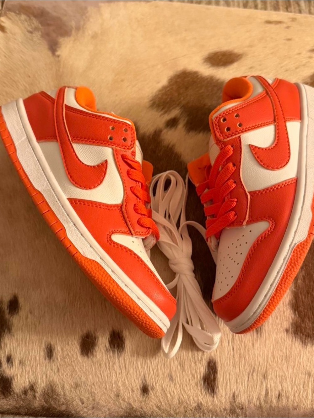 Nike Orange & White Shoes - Brand New